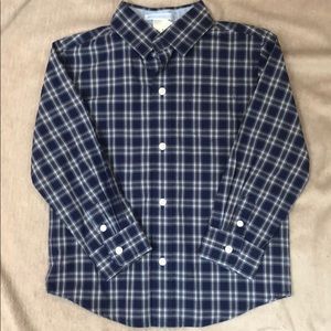 JANIE & JACK SIZE 3 BUTTON DOWN blue plaid size 3